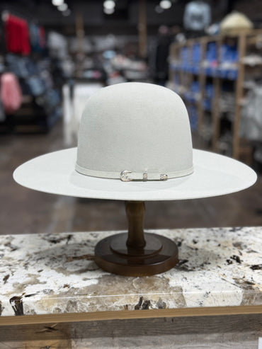 RESISTOL FELT 6X MIDNIGHT SILVERBELLY OPEN CROWN