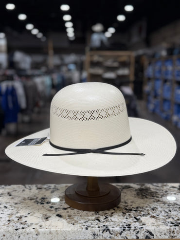 RODEO KING STRAW 25X DRIFTER IVORY OPEN CROWN 4 1/2 INCH BRIM