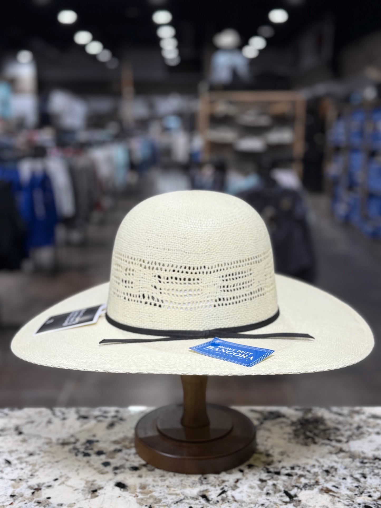 RODEO KING STRAW 25X HD BANGORA NATURAL OPEN CROWN 4 1/2 INCH BRIM
