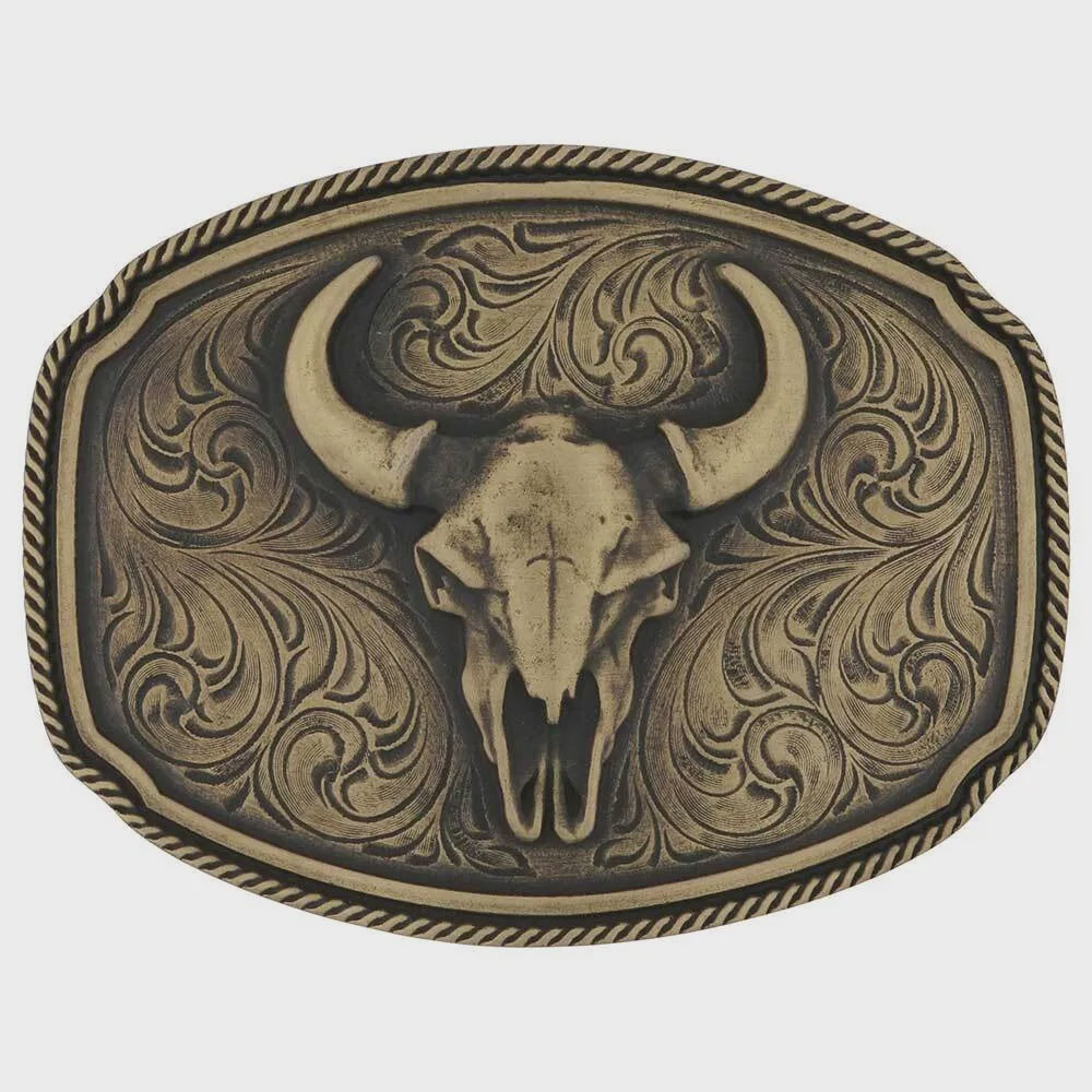 A1023C | ATTITUDE BUFFALO SKULL BUCKLE