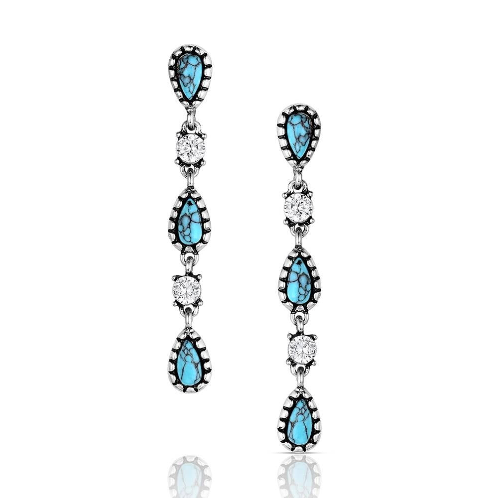 AER6557 | MONTANA SILVERSMITHS SNOWFALL RIDGE TURQUOISSE EARRINGS