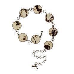 D140009202 | ANGEL RANCH WOMENS COWHIDE ROUND CHAIN BELT