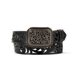A1566701 | ARIAT WOMEN'S BLACK FLORAL WITH BLACK DIAMONDS