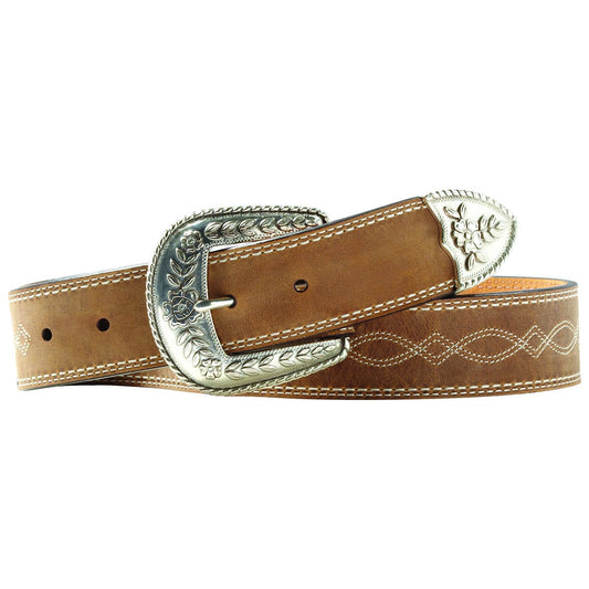 A10004144 | ARIAT WOMEN'S FAT BBY GUNSLINGER BROWN/YELLOW BELT