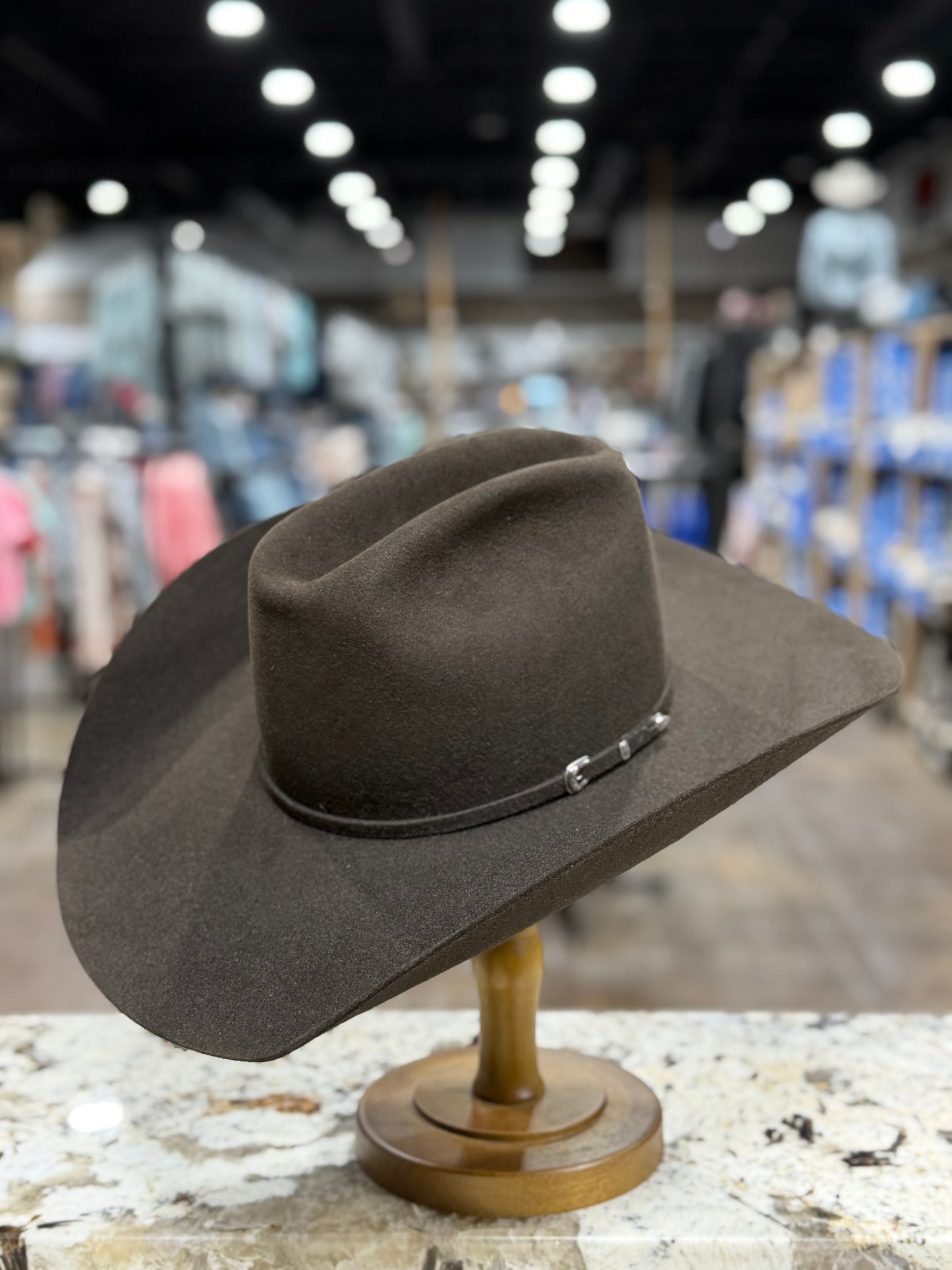 RODEO KING 7X CHOCOLATE FELT OPEN CROWN 4-1/2BRIM