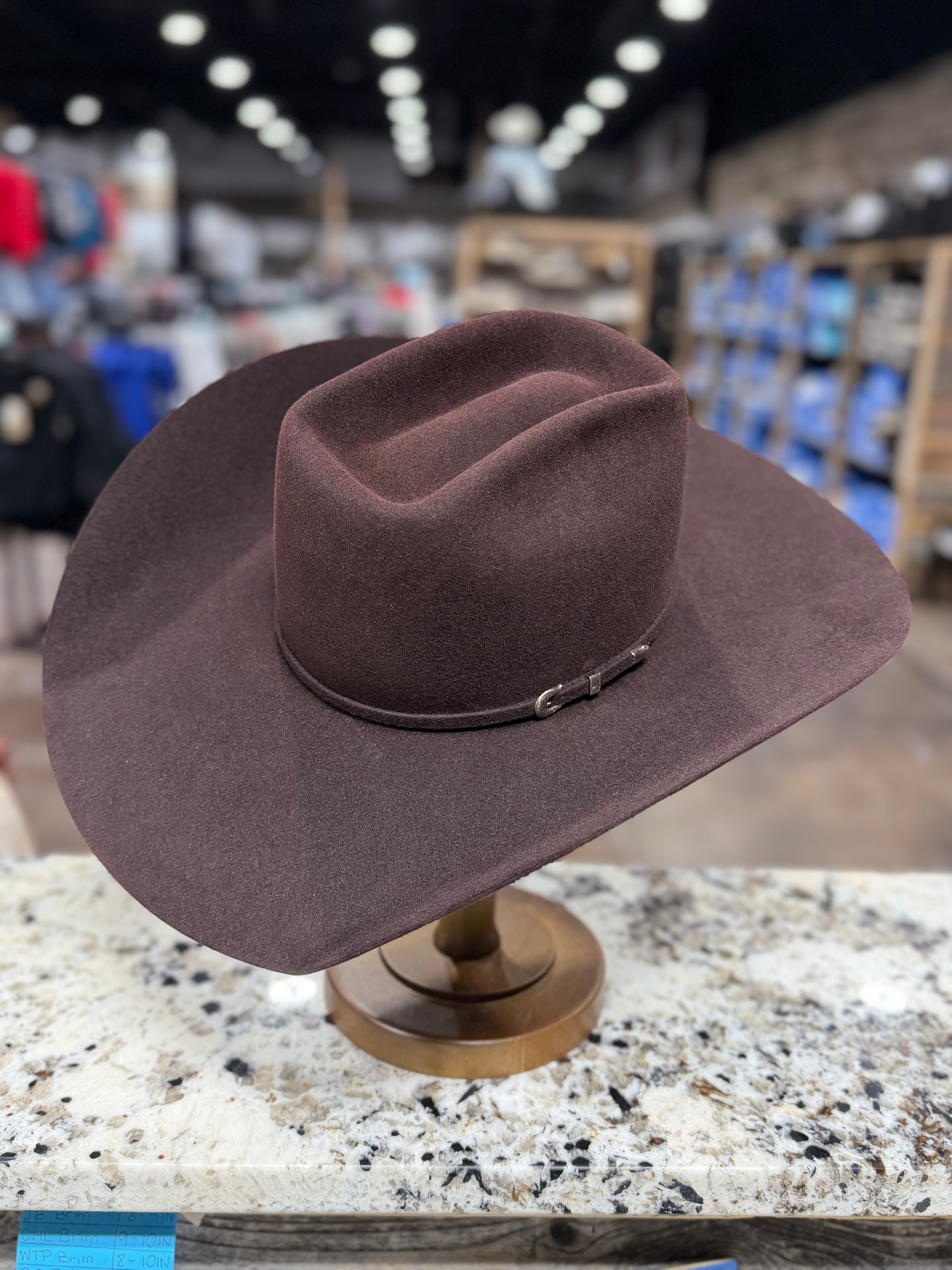 RODEO KING FELT 10X BLACK CHERRY OPEN CROWN 4 1/2 INCH BRIM – El