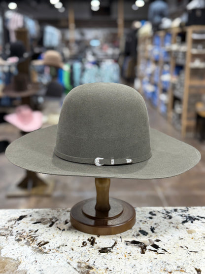 RESISTOL FELT 6X SAGE OPEN CROWN 4 1/4 INCH BRIM