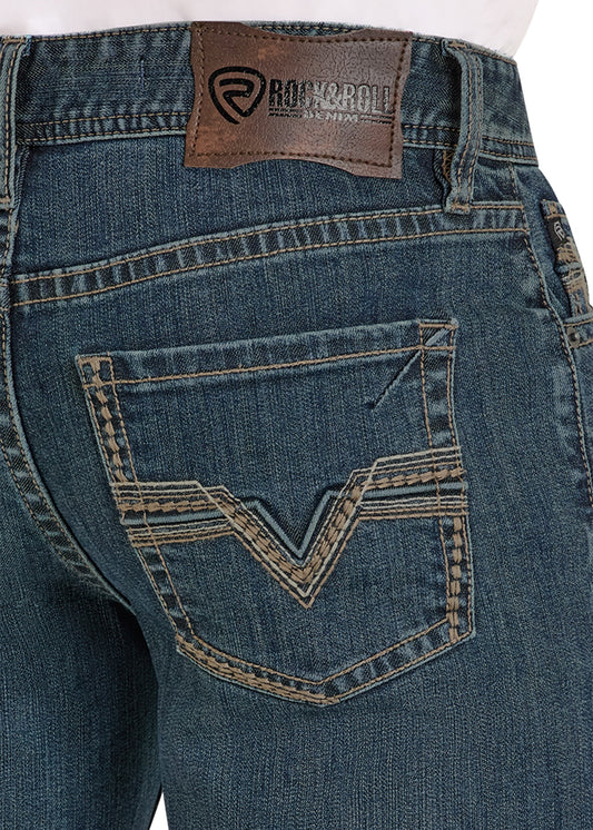 BM0SD08003 | ROCK & ROLL MENS DOUBLE BARREL STRAIGHT JEAN