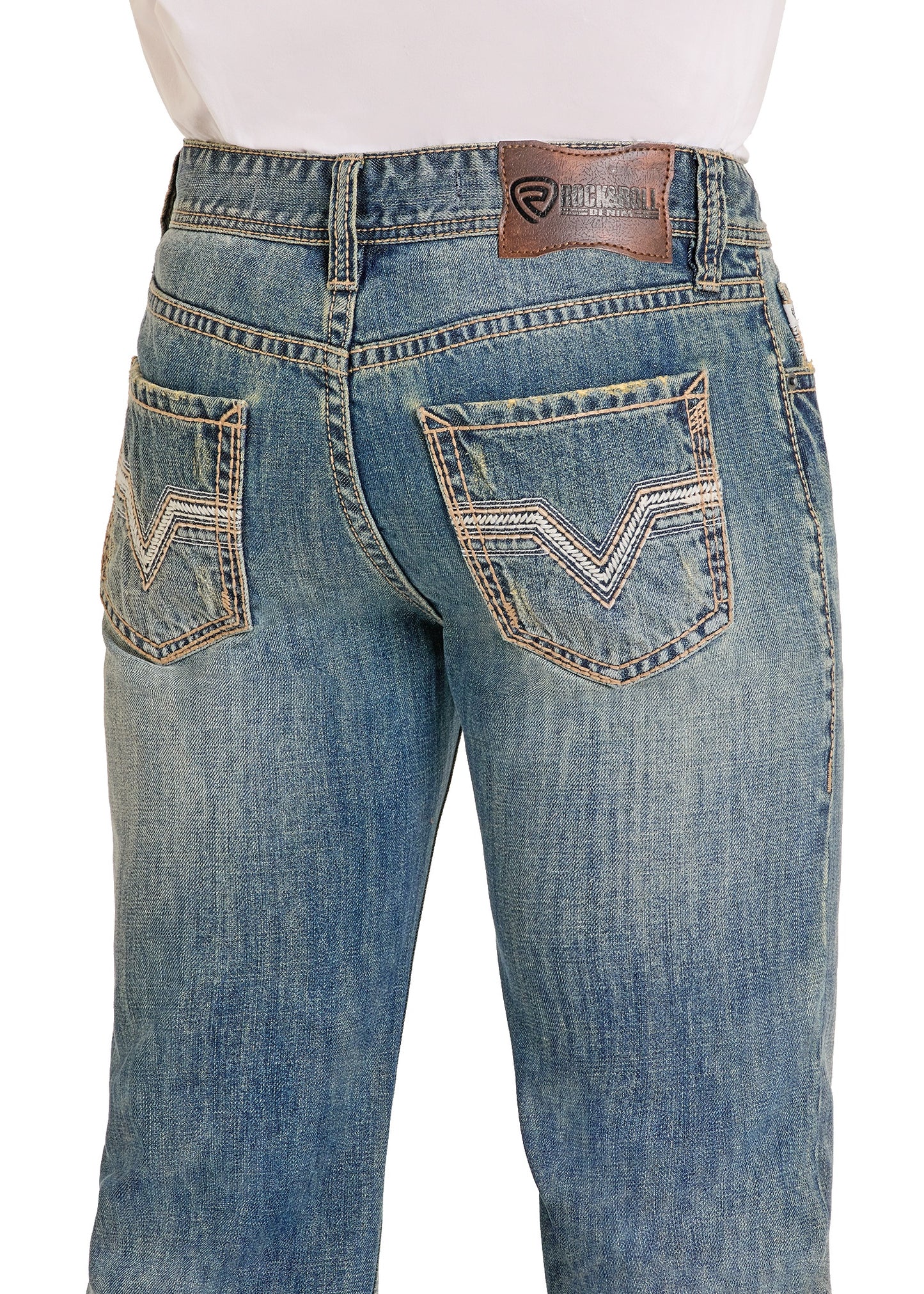 BM0SD08004 | ROCK & ROLL MENS MED VINTAGE DB STAIGHT JEAN