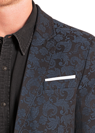 BM96C08559 | ROCK & ROLL MENS NAVY PAISLEY JACQUARD SPORTSCOAT
