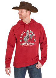 BU94T07869 | ROCK&ROLL UNISEX STAY ROWDY HOODIE - SCARLET