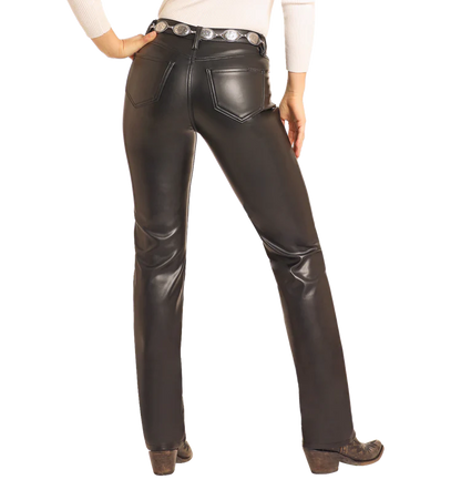 Rock & Roll Leather Modest Bootcut Jeans