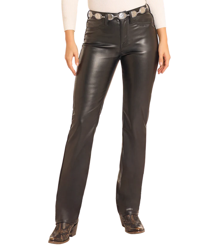 Rock & Roll Leather Modest Bootcut Jeans