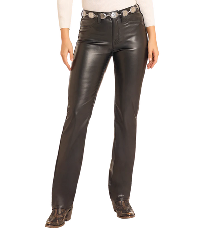 Rock & Roll Leather Modest Bootcut Jeans