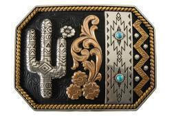 37942 | CACTUS FLORAL AZTEC BUCKLE