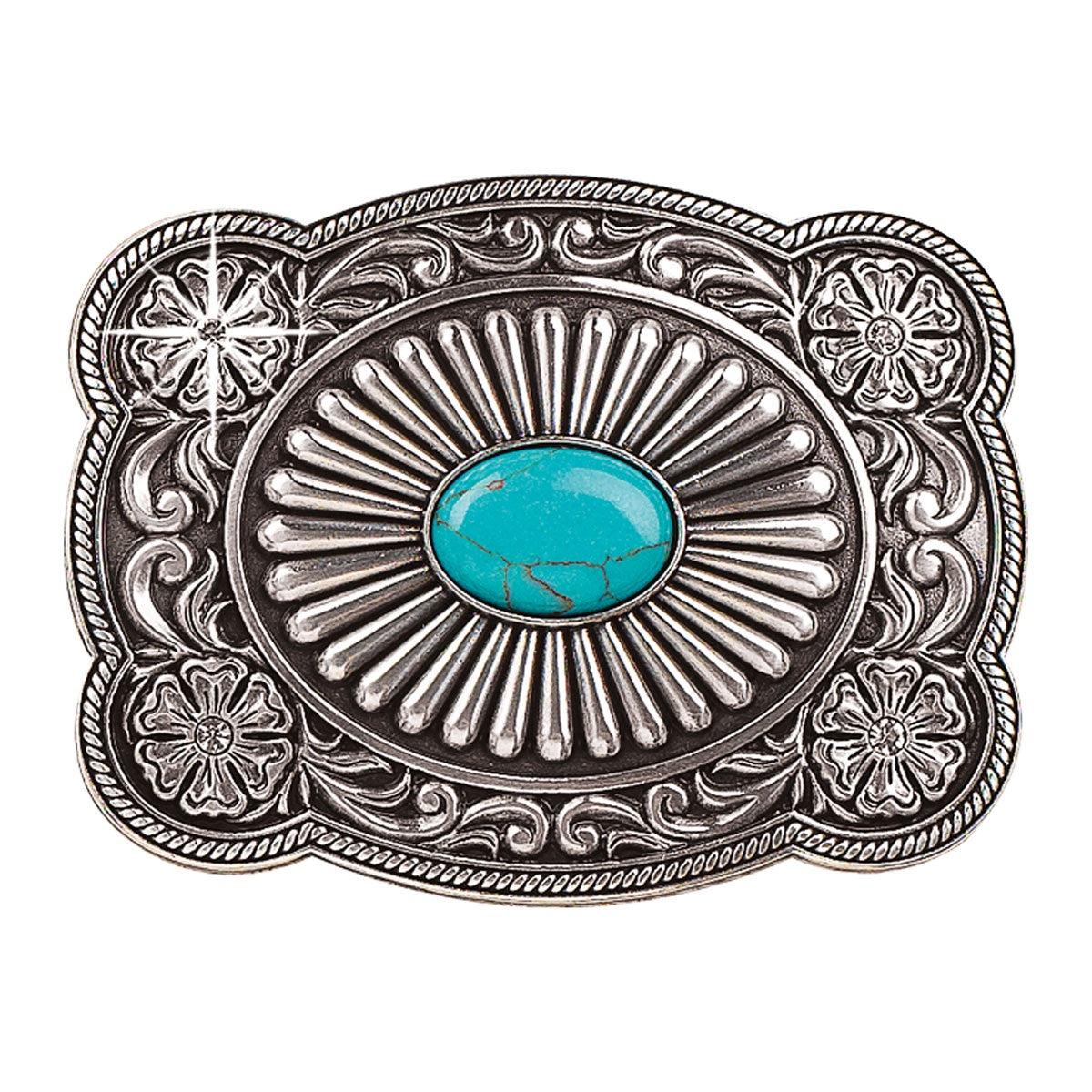 37974 | BLAZIN ROXX TURQUOISE STONE FANNED BUCKLE