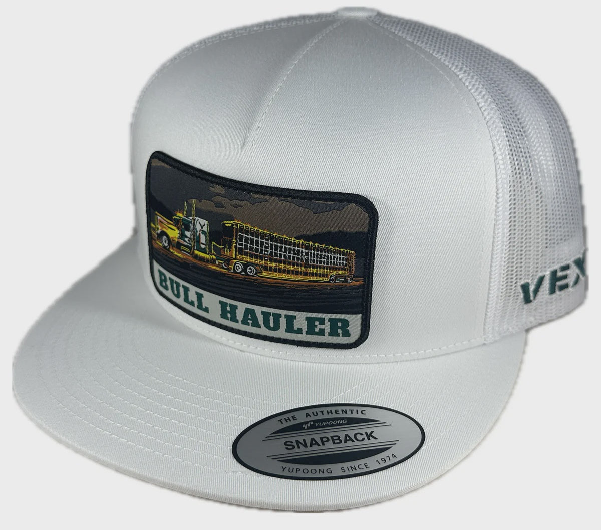 HT-225-003 | VEXIL BULL HAULER NIGHT MOVES WHITE/WHITE MESH CAP