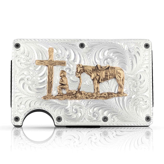 CRCARD2-731 | MONTANA SILVERSMITHS PRAYING COWBOY CARD/CASH CASE