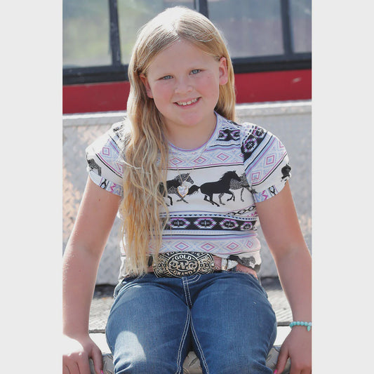 CTK8005001 | CINCH GIRLS HORSE  S/S TEE