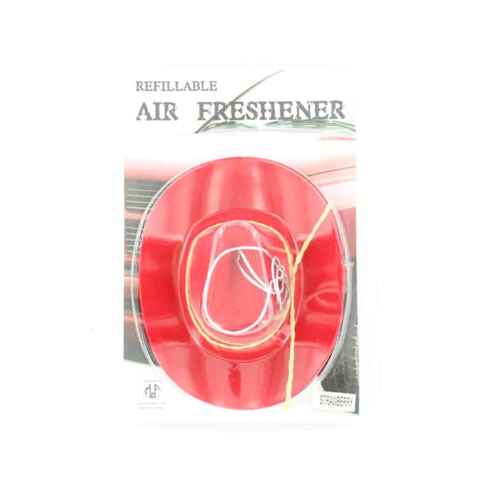 28504 | COWBOY HAT AIR FRESHENER RED - STRAWBERRY