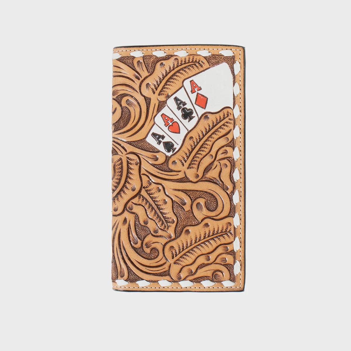 D250010448 | 3D TOOLED PAINTED ACE CARDS RODEO WALLET