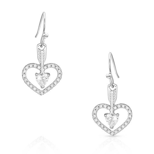 ER3198 | MONTANA SILVERSMITHS STRAIGHT TO THE HEART ARROW EARRINGS