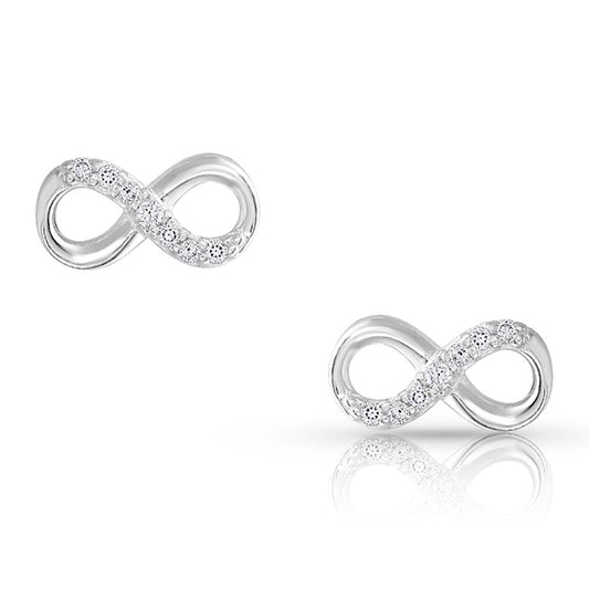 ER4474 | MONTANA SILVERSMITHS SILVER SHINE INFINITY STUD EARRINGS