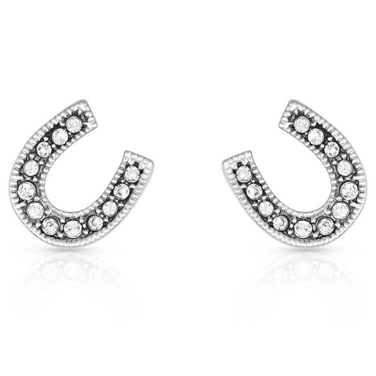 ER808 | MONTANA SILVERSMITH CRYSTAL CLEAR STUCK ON LUCK POSTEARRINGS