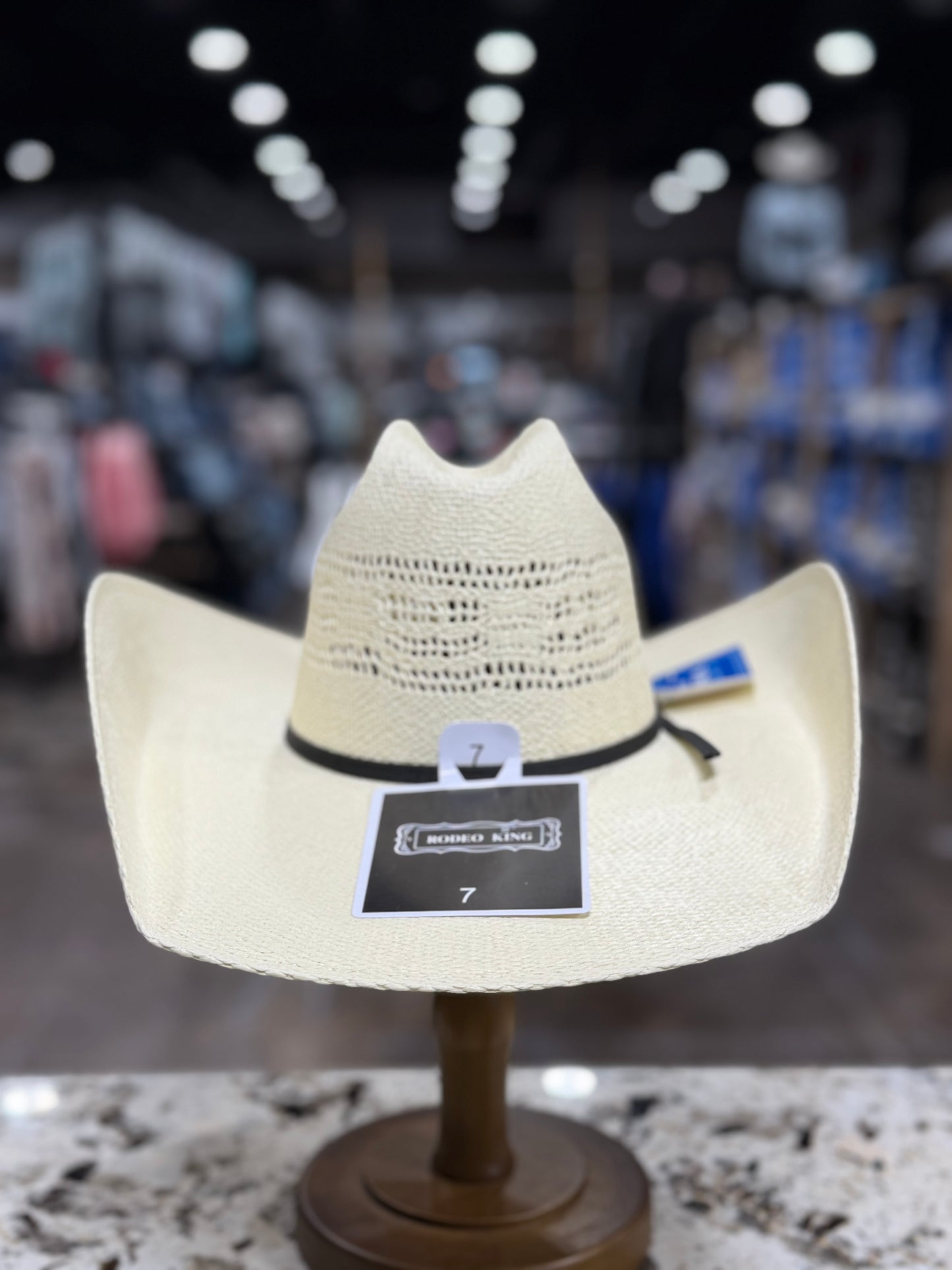 RODEO KING STRAW 25X HD BANGORA NATURAL OPEN CROWN 4 1/2 INCH BRIM