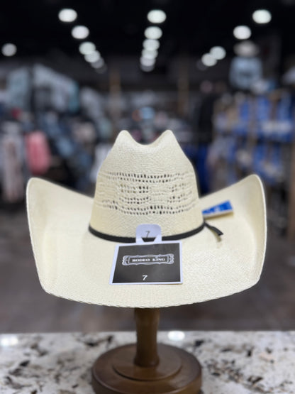 RODEO KING STRAW 25X HD BANGORA NATURAL OPEN CROWN 4 1/2 INCH BRIM