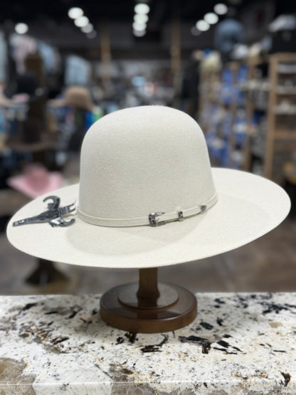 CUERNOS CHUECOS 6X FELT CRYSTAL OPEN CROWN 4 1/4 INCH BRIM