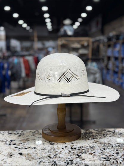 T70640OP | TWISTER STRAW 30X WHITE SHATUNG OPEN CROWN 4 1/2 INCH BRIM