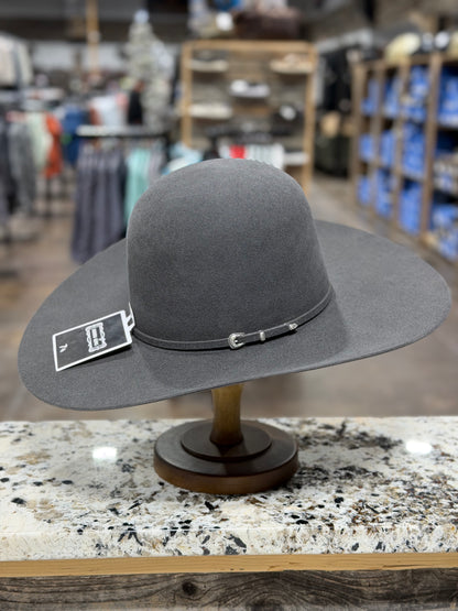 RODEO KING FELT 7X CHARCOAL OPEN CROWN