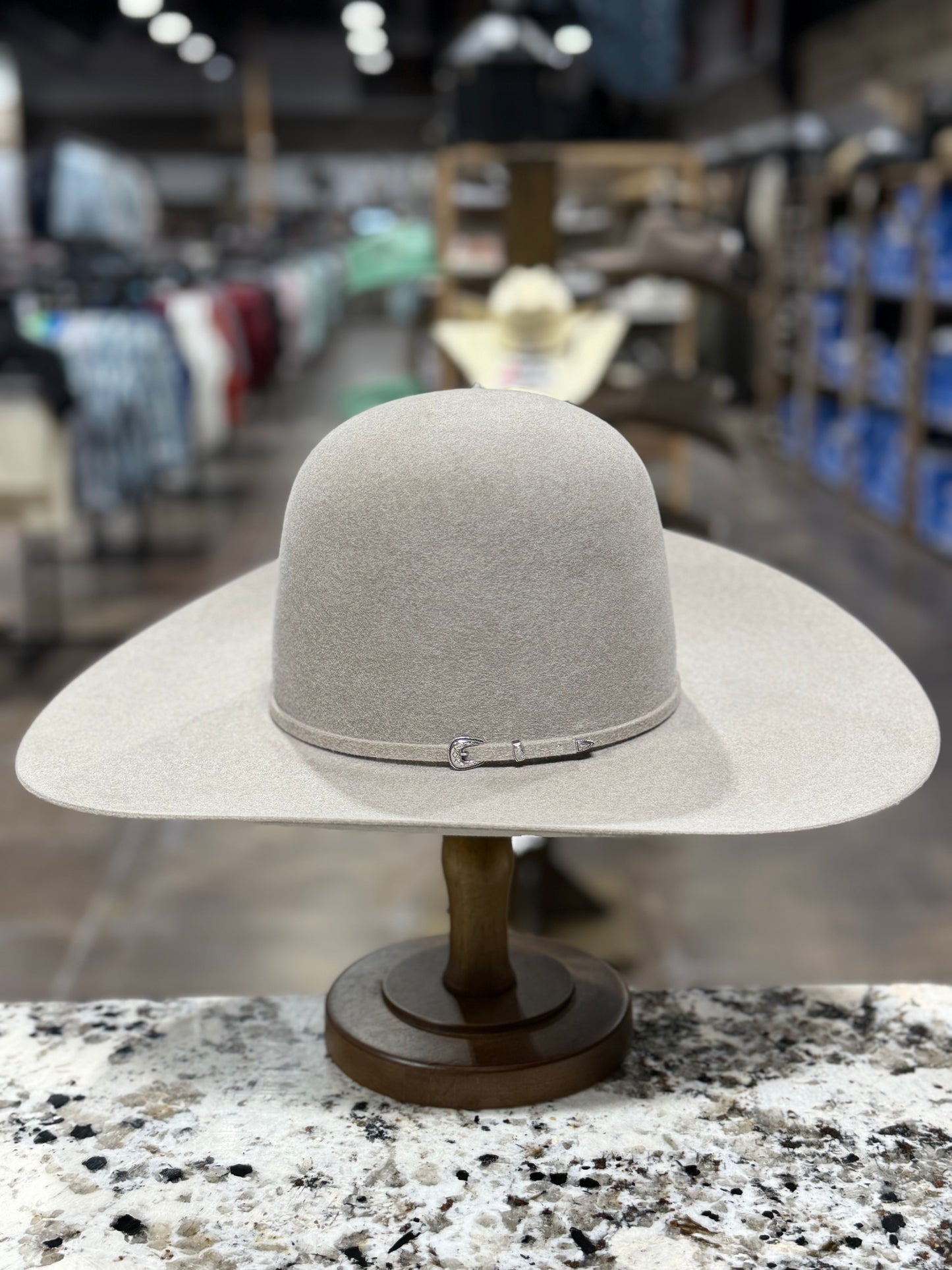RODEO KING 7X ASH OPEN CROWN 4-1/2 INCH BRIM