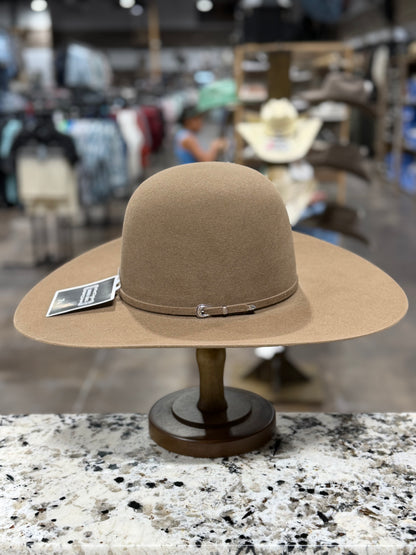 RODEO KING FELT 7X TAN BELLY OPEN CROWN 4 7/8 INCH BRIM
