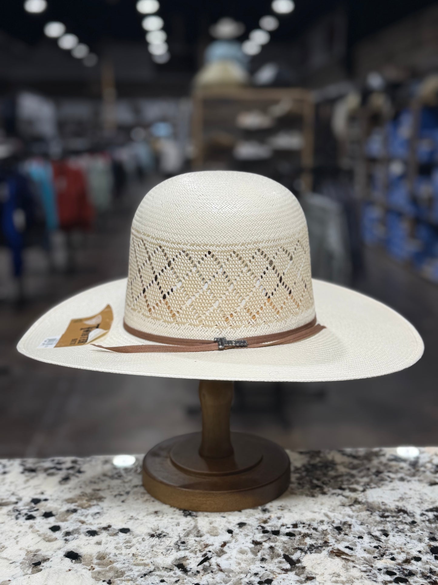 T73404 | TWISTER STRAW HAT OPEN CROWN 4 1/4 INCH BRIM