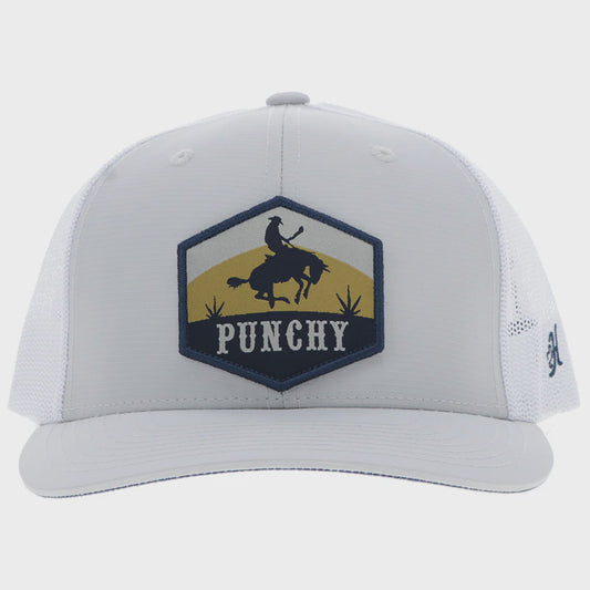 5027T-GYWH | HOOEY "RANCHERO" PUNCHY CAP - GREY/WHITE