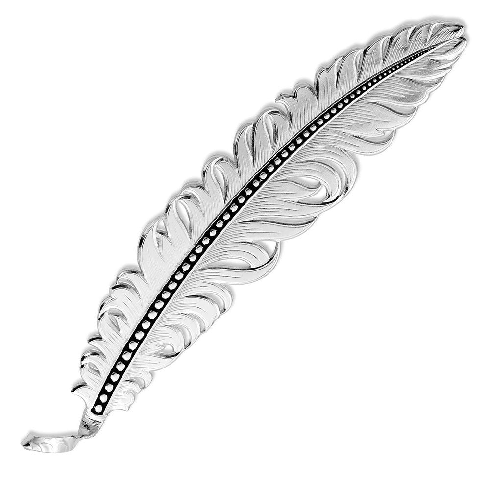 HF4059BK | MONTANA CLASSIC SILVER/BLACK HAT FEATHER