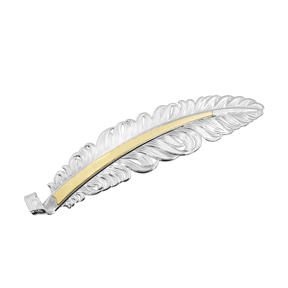 HF4210 | MONTANA SILVERSMITHS 2-TONE TROPHY HAT FEATHER