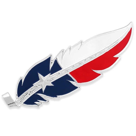 HF5458TX | MONTANA SILVERSMITHS TEXAS FLAG HAT FEATHER
