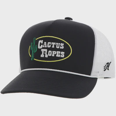 CR106 HOOEY CACTUS ROPES BLACK/WHITE CAP