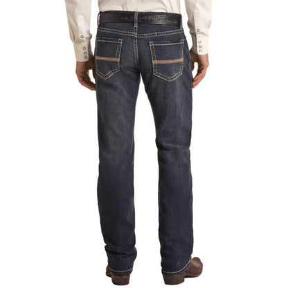 VM1RD03141 | ROCK&ROLL MENS DARK VINTAGE REVOLVER STRAIGHT LEG JEAN