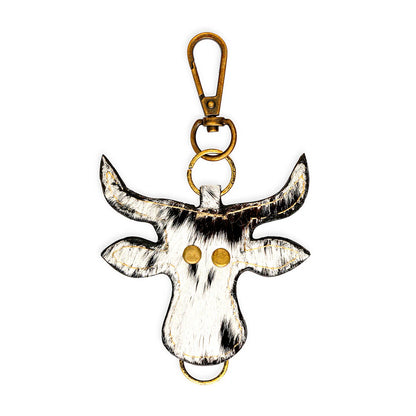 Cow Hair On Hide Keychain - 9238