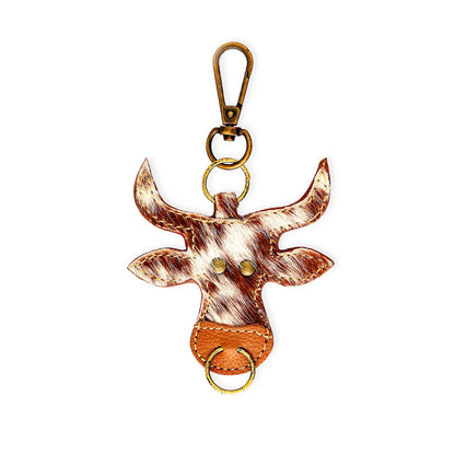 Cow Hair On Hide Key Fob- 9237