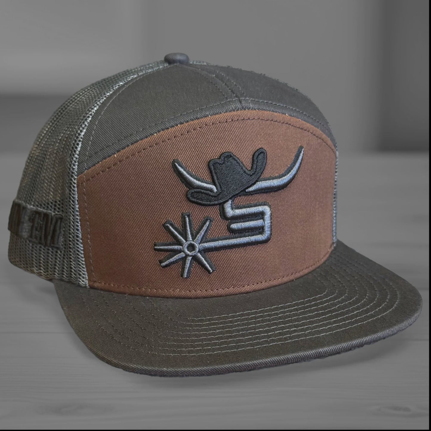 SPIN'EM CATTLEMAN FLATBILL CAP - BROWN