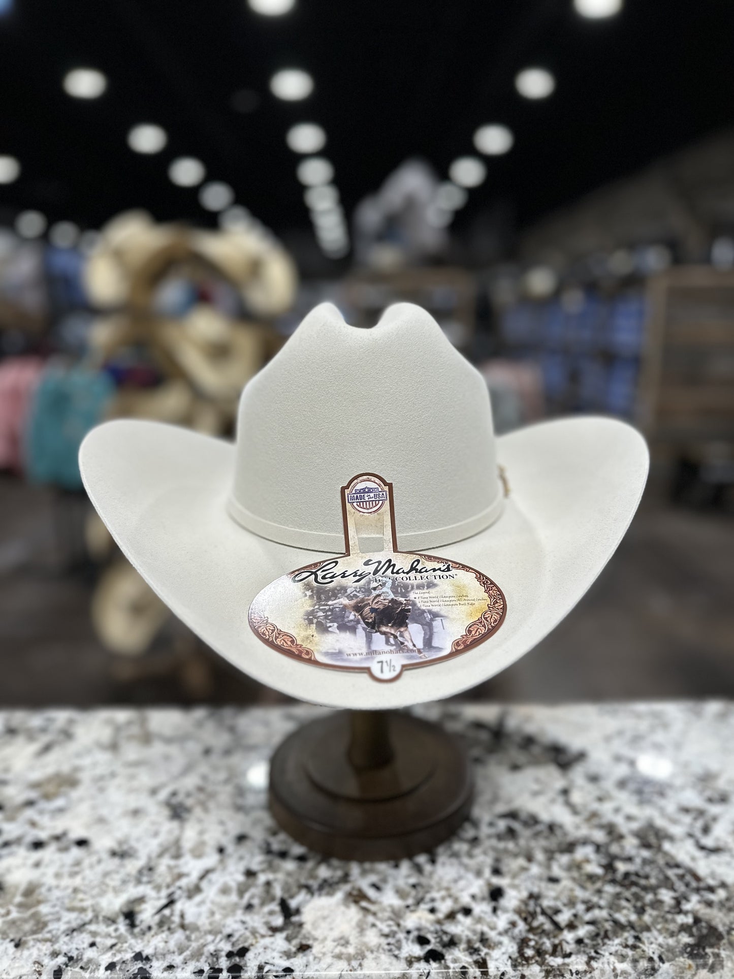 LARRY MAHAN FELT 100X BELLY -INDEPENDENCIA - BRIM 4 PRE SHAPE