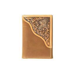 D250011402 | 3D CORNER CROSS TOOLED TRI-FOLD WALLET