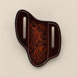 D8400102 | FLORAL DARK BROWN KNIFE SHEATH