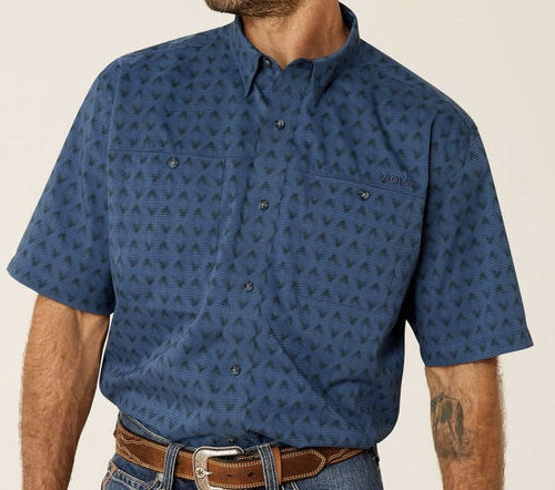 10051358 | ARIAT MEN’S 360 AIRFLOW S/S SHIRT -ENSIGN BLUE