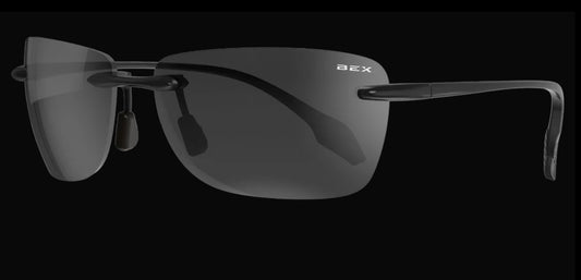 S38BGS | BEX JAXYN X RIMLESS GLASSES -  BLACK/GRAY/SILVER